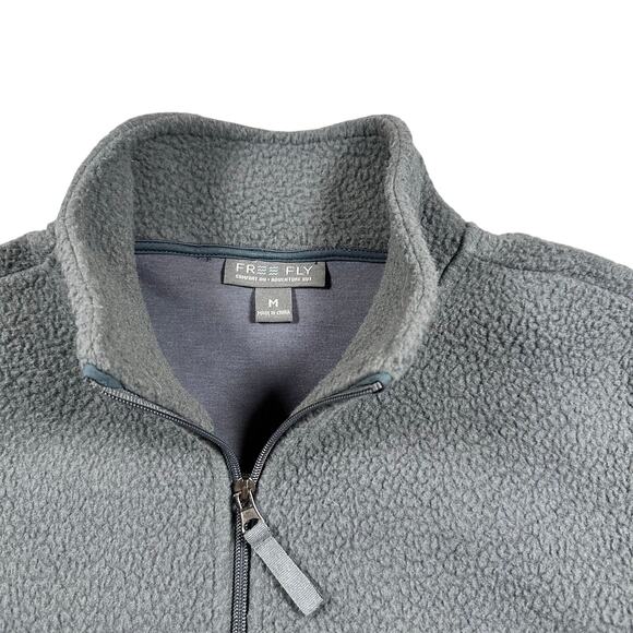 Free Fly Pullover Bamboo Fleece Sweatshirt Size Medium Green - Picture 5 of 9